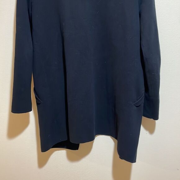 J. Crew Vanessa Sweater Jacket Black Cardigan Open Front Pockets Small AC819 - Picture 11 of 11